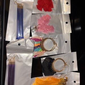 7 sets of Colorful Tassel Earrings Set